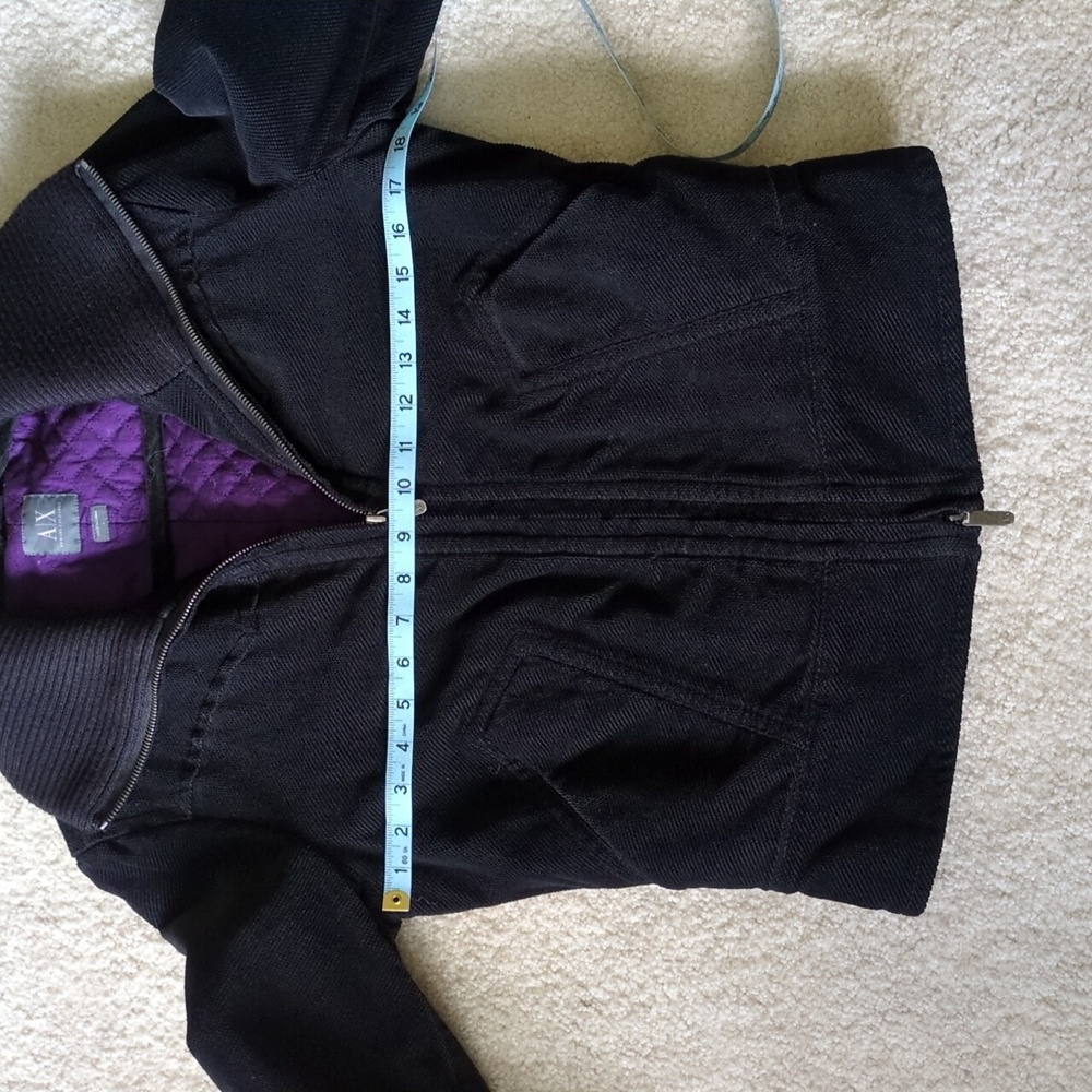 Armani Exchange Black Corduroy Bomber Jacket - Picture 13 of 14